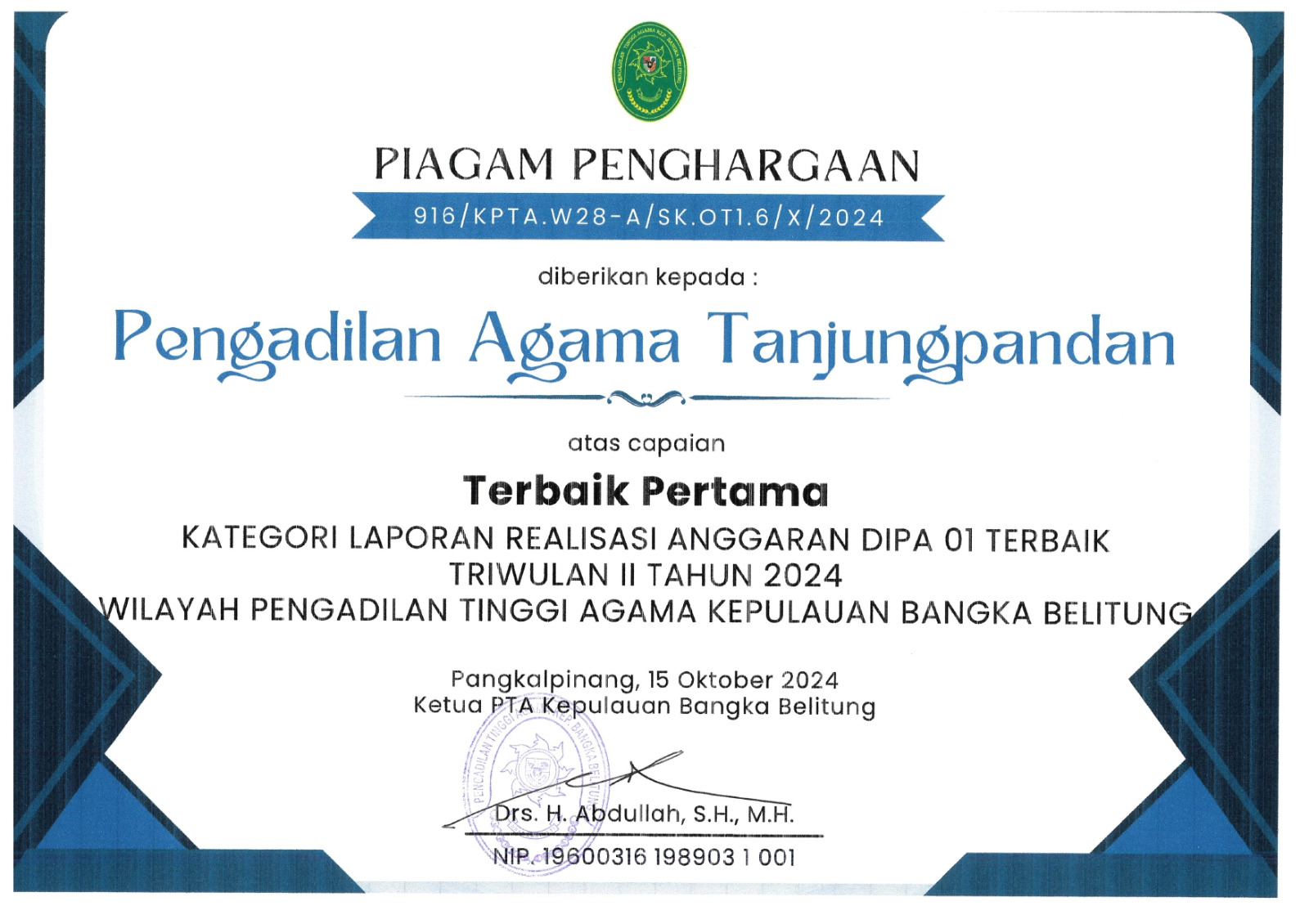 Tw II t1 realisasi anggaran